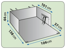 Kofferraumabdeckung Kunstleder 106 x 101 cm Kofferraumabdeckung Kunstleder 106 x 101 cm