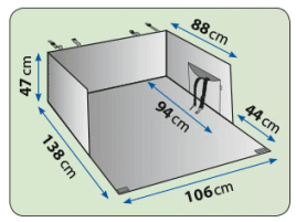 Kofferraumabdeckung Kunstleder 106 x 88 cm Kofferraumabdeckung Kunstleder 106 x 88 cm